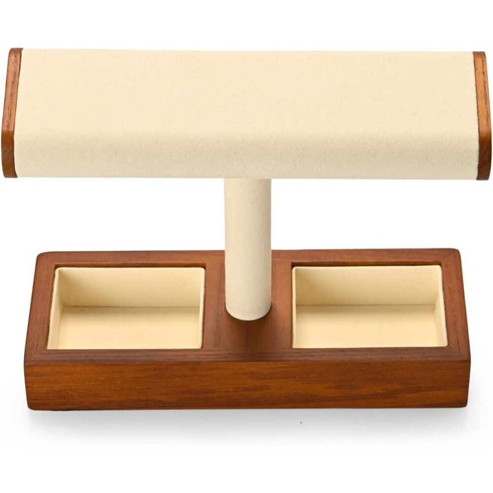 Solid Wood Watch Stand Portable Organizer for Men Women Jewelry Storage - Picture 4 of 10